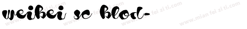 weibei sc blod字体转换